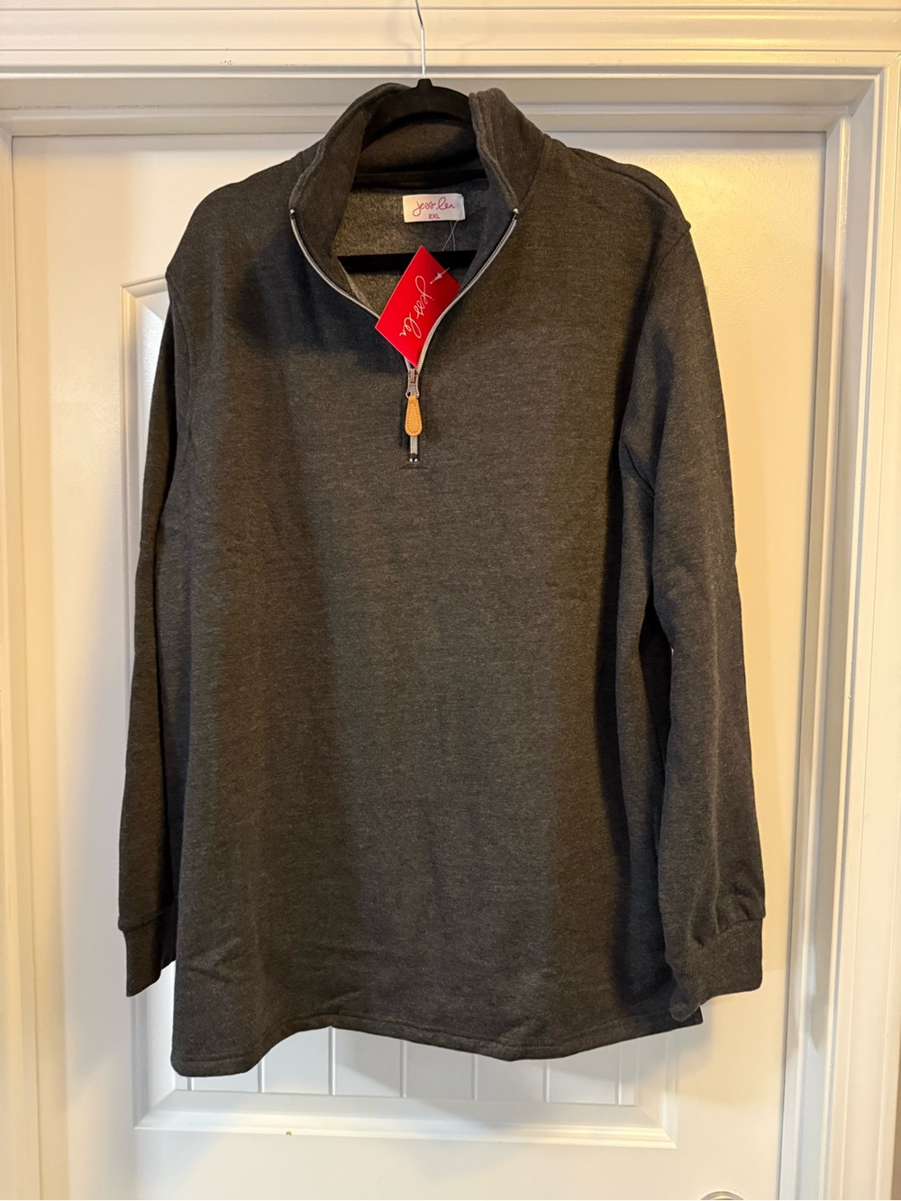 Jess Lea Charcoal Quarter-Zip Pullover